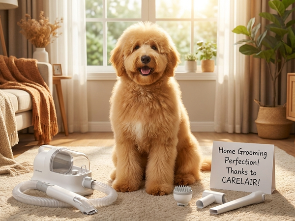 photo — doodle looking salon-fresh at home